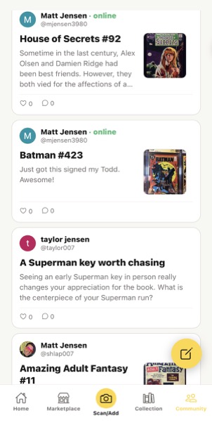 Open the findcomix community discussions screenshot