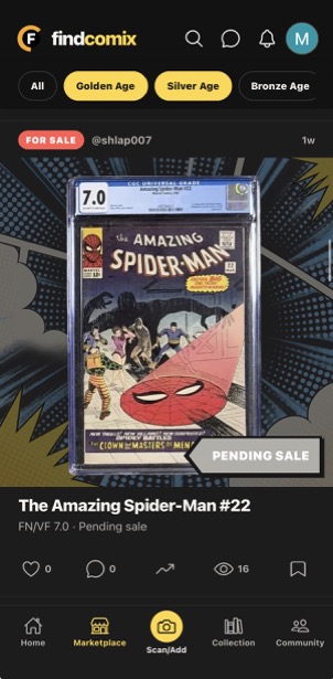 Open the findcomix marketplace listing screenshot