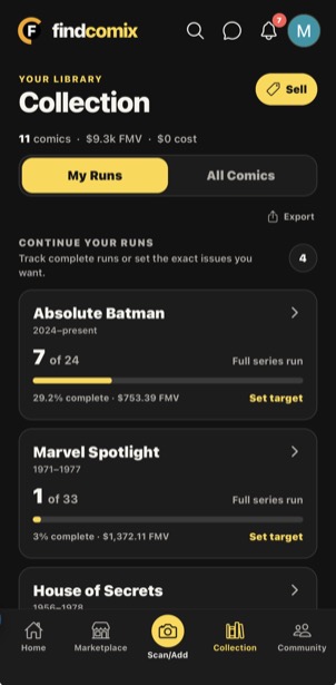 Open the collection overview screenshot