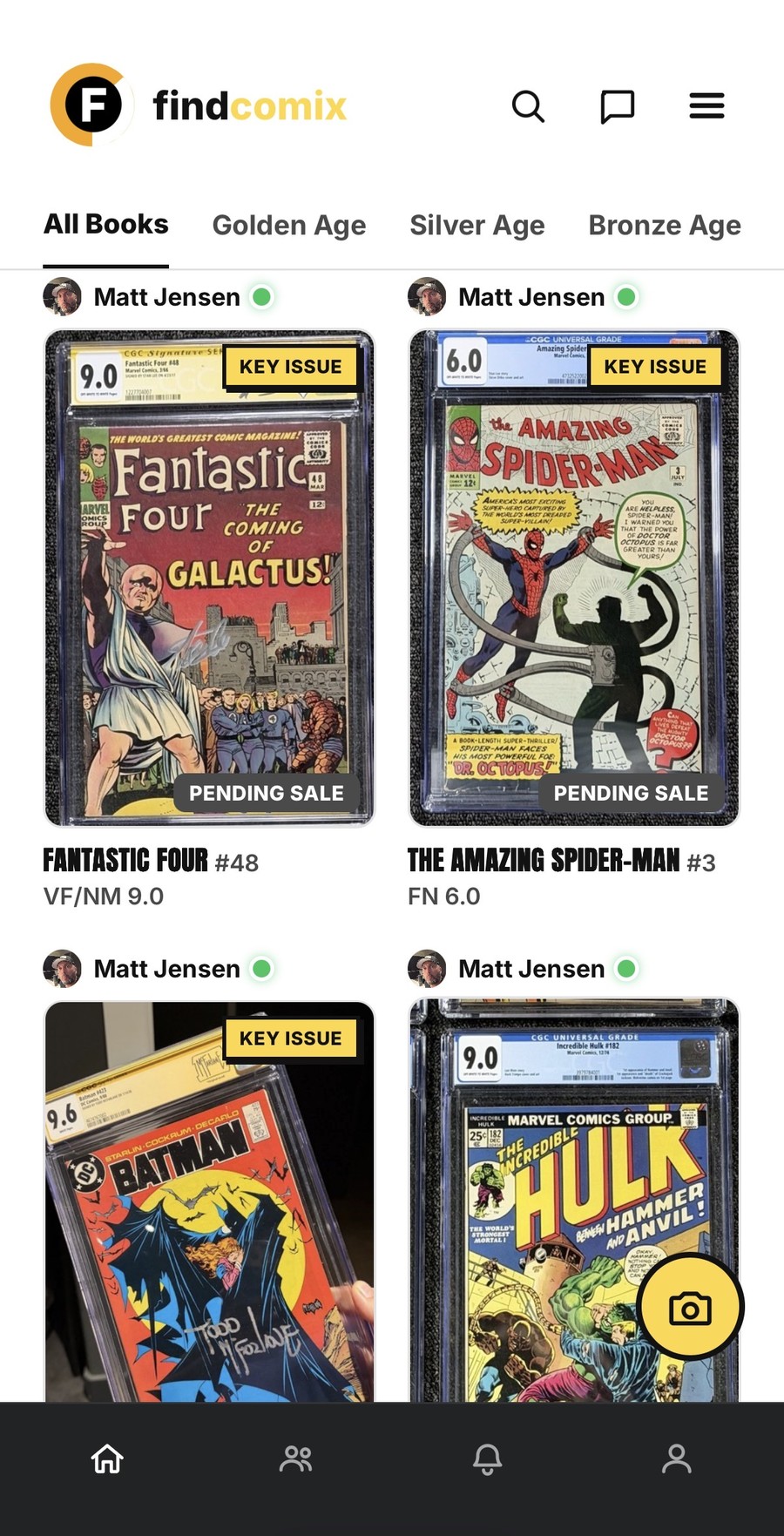 findcomix marketplace feed